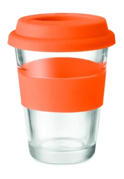 Kubek szklany 350 ml / Pomarańczowy MO9992-10