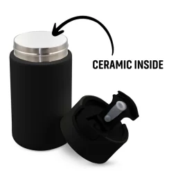 Kubek termiczny 400 ml Air Gifts z ceramiką | Nabila / Czarny VA050-03
