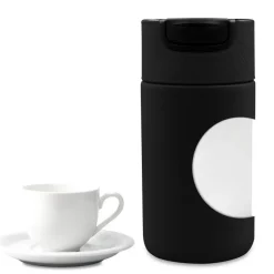 Kubek termiczny 400 ml Air Gifts z ceramiką | Nabila / Czarny VA050-03