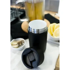 Kubek termiczny 400 ml Air Gifts z ceramiką | Nabila / Czarny VA050-03