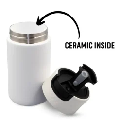 Kubek termiczny 400 ml Air Gifts z ceramiką | Nabila / Biały VA050-02