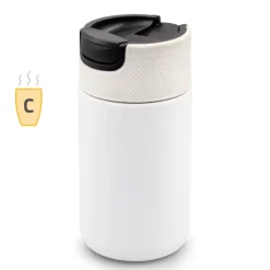 Kubek termiczny 400 ml Air Gifts z ceramiką | Nabila / Biały VA050-02