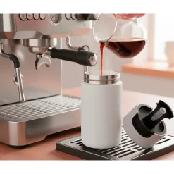Kubek termiczny 400 ml Air Gifts z ceramiką | Nabila / Biały VA050-02