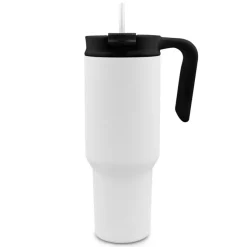 Kubek termiczny 1100 ml Air Gifts z ergonomicznym uchwytem | Ony / Biały VA094-02