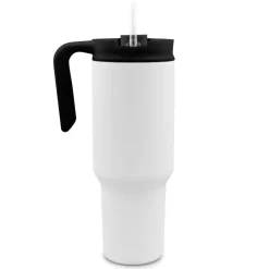 Kubek termiczny 1100 ml Air Gifts z ergonomicznym uchwytem | Ony / Biały VA094-02