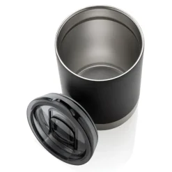 Kubek termiczny 360 ml, stal nierdzewna z recyklingu / Czarny P433.061