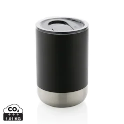 Kubek termiczny 360 ml, stal nierdzewna z recyklingu / Czarny P433.061