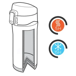 Kubek termiczny 300 ml, stal nierdzewna z recyklingu / Srebrny P435.062