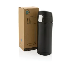 Kubek termiczny 300 ml, stal nierdzewna z recyklingu / Czarny P435.061