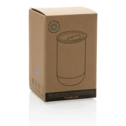 Kubek termiczny 360 ml, stal nierdzewna z recyklingu / Szary P433.062