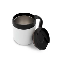 Kubek termiczny 400 ml z rączką | Wyatt / Biały V4838-02