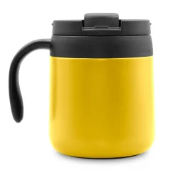 Kubek termiczny 400 ml z rączką | Wyatt / żółty V4838-08