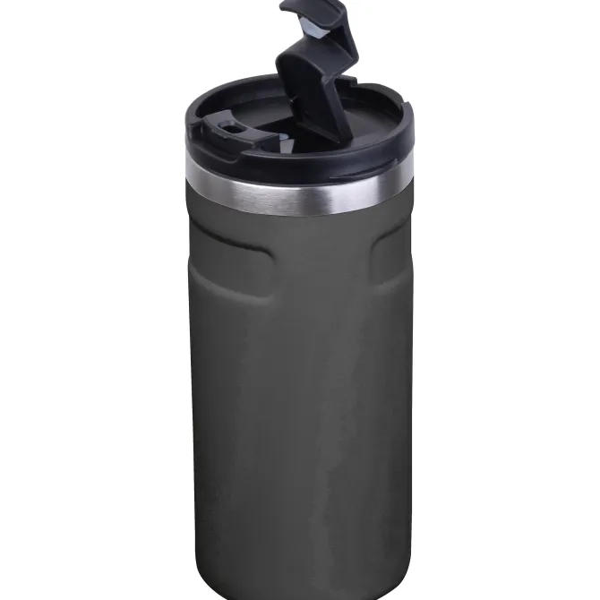 Kubek termiczny ze stali z recyklingu 450 ml SILVIO / Czarny 8536503
