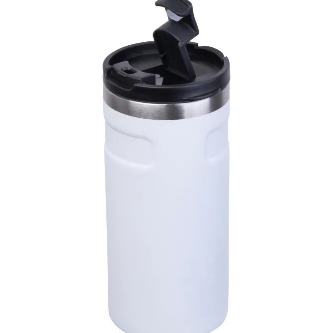 Kubek termiczny ze stali z recyklingu 450 ml SILVIO / Biały 8536506