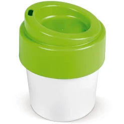 Kubek termiczny z pokrywką 240 ml / Biały / jasnozielony LT98707-N0132
