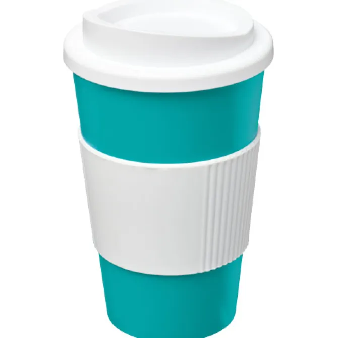 Kubek termiczny z serii Americano® o pojemności 350 ml z uchwytem / Błękitny 21000219