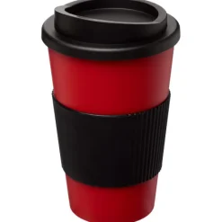 Kubek termiczny z serii Americano® o pojemności 350 ml z uchwytem / Czerwony 21000216