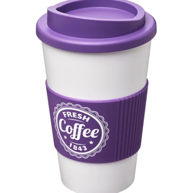 Kubek termiczny z serii Americano® o pojemności 350 ml z uchwytem / Biały 21000213