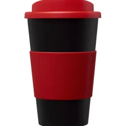 Kubek termiczny z serii Americano® o pojemności 350 ml z uchwytem / Czarny 21000203