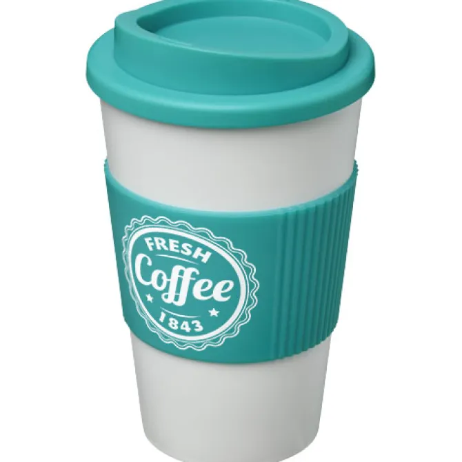 Kubek termiczny z serii Americano® o pojemności 350 ml z uchwytem / Biały 21000229