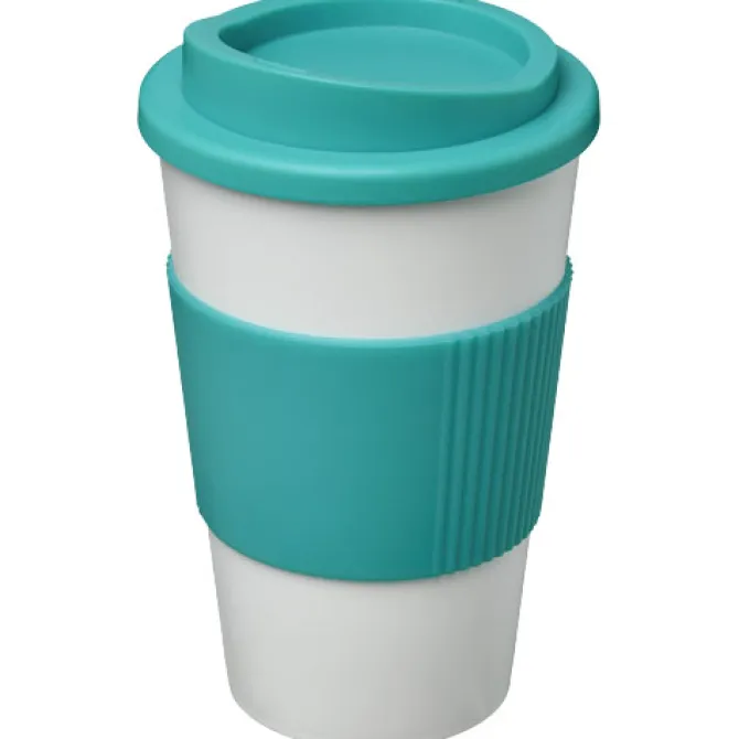 Kubek termiczny z serii Americano® o pojemności 350 ml z uchwytem / Biały 21000229