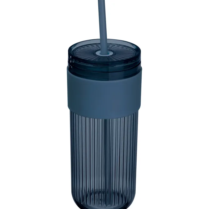 Kubek ze słomką 660 ml SOLEDAD / Granatowy 8552944