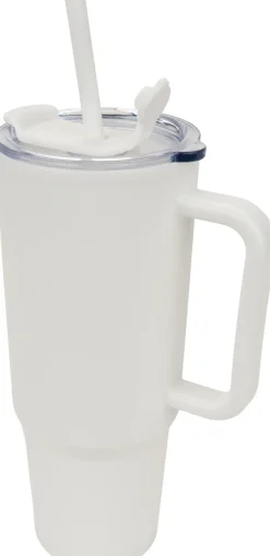 Kubek ze słomką XXL 1200 ml TEODORA / Biały 8468606