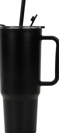 Kubek ze słomką XXL 1200 ml TEODORA / Czarny 8468603