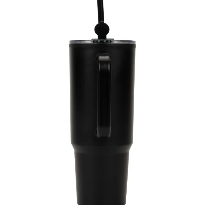 Kubek ze słomką XXL 1200 ml TEODORA / Czarny 8468603