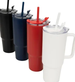 Kubek ze słomką XXL 1200 ml TEODORA / Czarny 8468603
