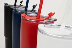 Kubek ze słomką XXL 1200 ml TEODORA / Czerwony 8468605
