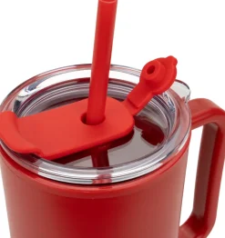 Kubek ze słomką XXL 1200 ml TEODORA / Czerwony 8468605