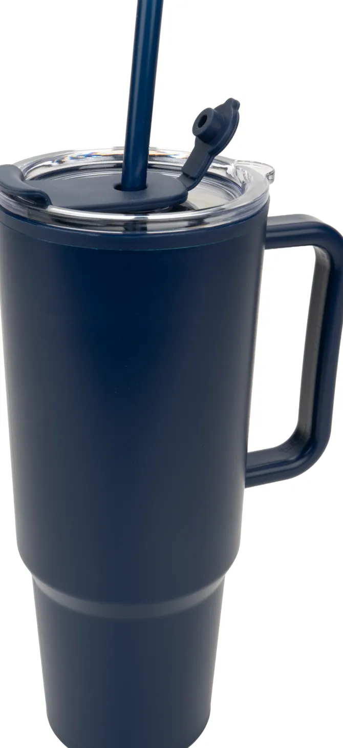 Kubek ze słomką XXL 1200 ml TEODORA / Granatowy 8468644