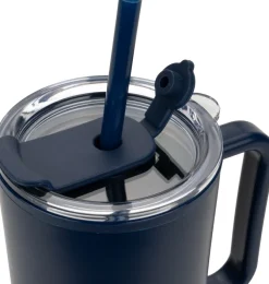 Kubek ze słomką XXL 1200 ml TEODORA / Granatowy 8468644