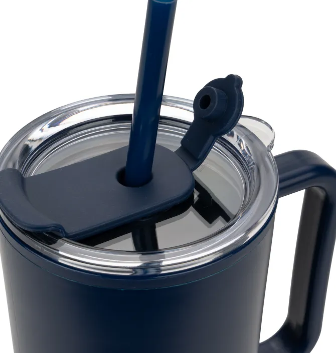 Kubek ze słomką XXL 1200 ml TEODORA / Granatowy 8468644