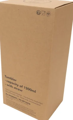 Kubek ze słomką XXL 1200 ml TEODORA / Granatowy 8468644