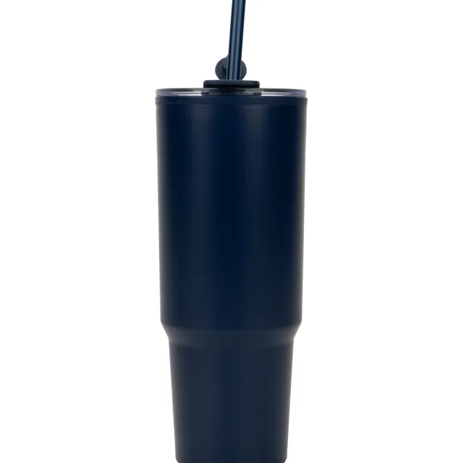 Kubek ze słomką XXL 1200 ml TEODORA / Granatowy 8468644