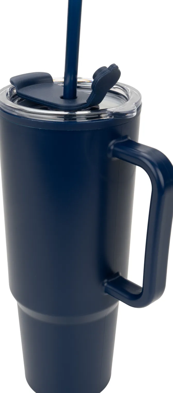 Kubek ze słomką XXL 1200 ml TEODORA / Granatowy 8468644