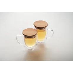 Kubek z podwójną ścianką 300ml / Przezroczysty MO2198-22