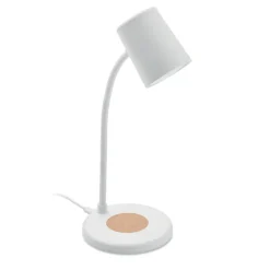 Lampa z ładowarką i głośnikiem / Bialy MO2124-06