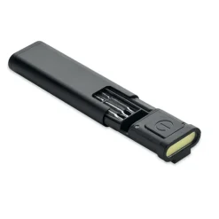 Lampka COB ze śrubokrętami / Czarny MO3127-03