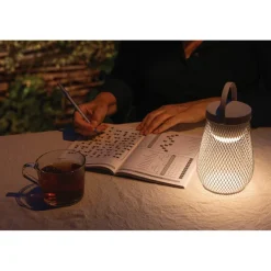 Lampka na biurko Aurora, plastik z recyklingu / Szary P513.7502