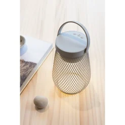 Lampka na biurko Aurora, plastik z recyklingu / Szary P513.7502