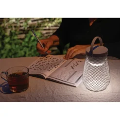 Lampka na biurko Aurora, plastik z recyklingu / Szary P513.7502