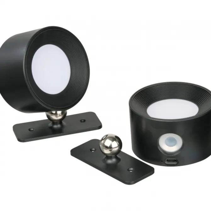 Lampy ścienne 2 szt. CrisMa HEDWIG / Czarny 9488003