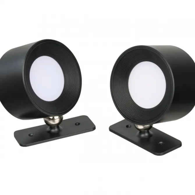Lampy ścienne 2 szt. CrisMa HEDWIG / Czarny 9488003