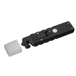 Latarka bezpieczeństwa 4 LED COB, przecinak do pasów, młotek bezpieczeństwa / Czarny V9732-03