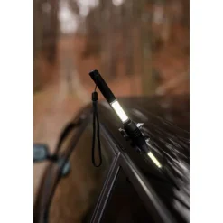 Latarka bezpieczeństwa 1 LED COB, przecinak do pasów, młotek bezpieczeństwa | Flint / Czarny V0925-03