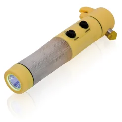 Latarka bezpieczeństwa 1 LED, przecinak do pasów, młotek bezpieczeństwa | Auden / żółty V7735-08/A