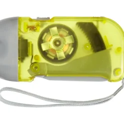 Latarka na dynamo 2 LED / żółty V5504-08